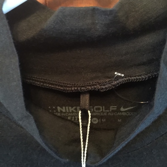 NIKE Golf Merino S/S Mock Shirt Black Women DriFit - Picture 3 of 4